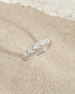 Sterling silver promise diamond ring