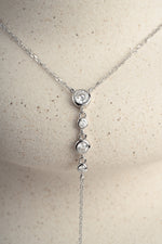 Sterling silver lariat necklace, perfect holiday gift 