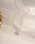 Sterling silver gemstone necklace, perfect as bridesmaid jewelry or a simple gift for her