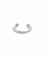 Sterling silver plain ear cuff earring.