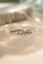Sterling silver blue stacking ring 