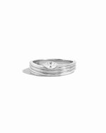 closeup image of silver marquise cut ring