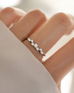 Sterling silver ring with cubic zirconia stones