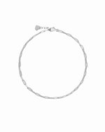 Sterling silver paperclip chain ankle bracelet