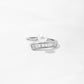 sterling silver ring with freshwater pearl and baguette ring design 