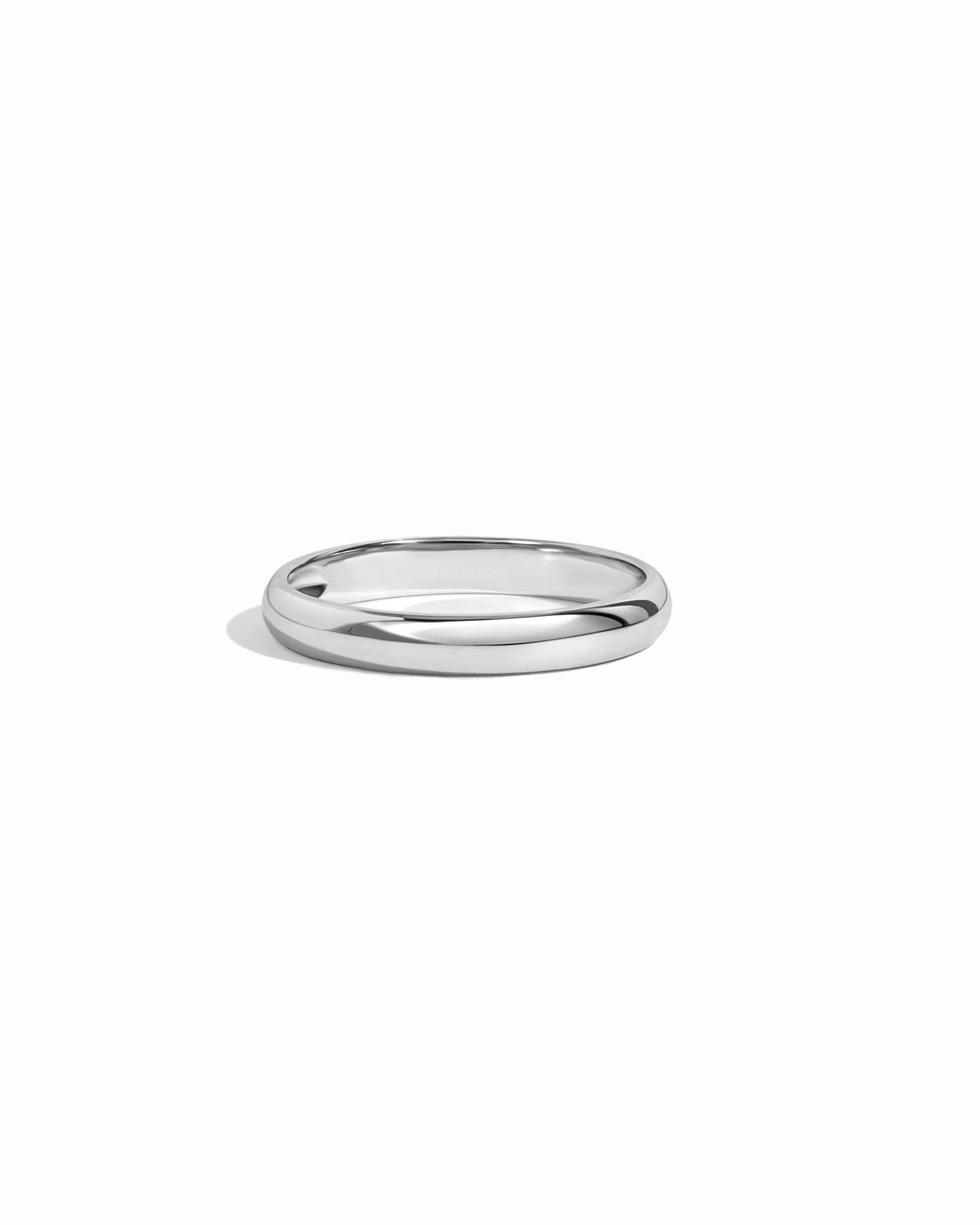 silver thin 3mm stacking band