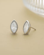 Sterling silver diamond earrings, perfect for bridesmaids jewelry