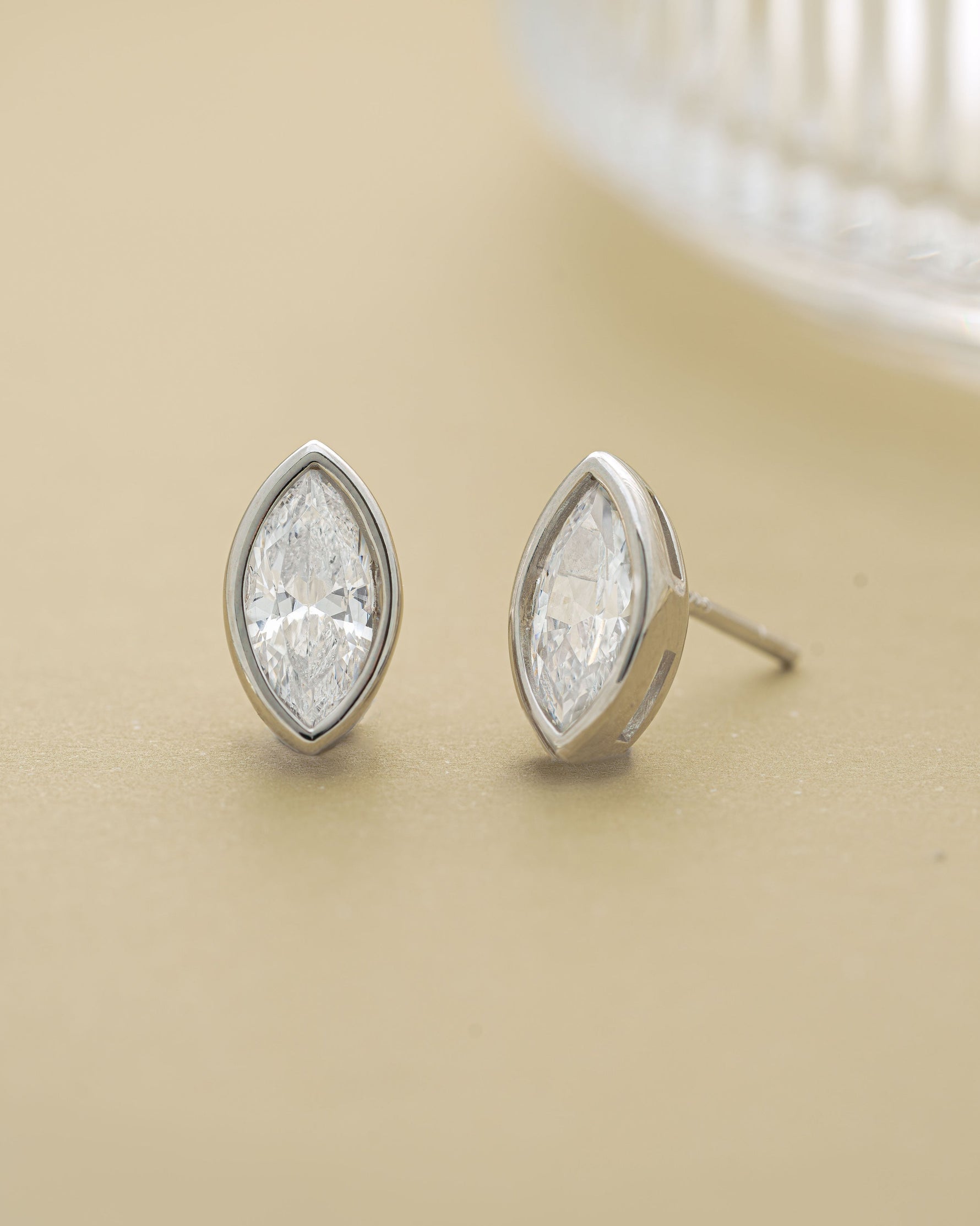 Sterling silver diamond earrings, perfect for bridesmaids jewelry