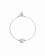 Sterling silver chain bracelet with a sun pendant