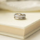 closeup image of sterling silver ring featuring a chunky ring design