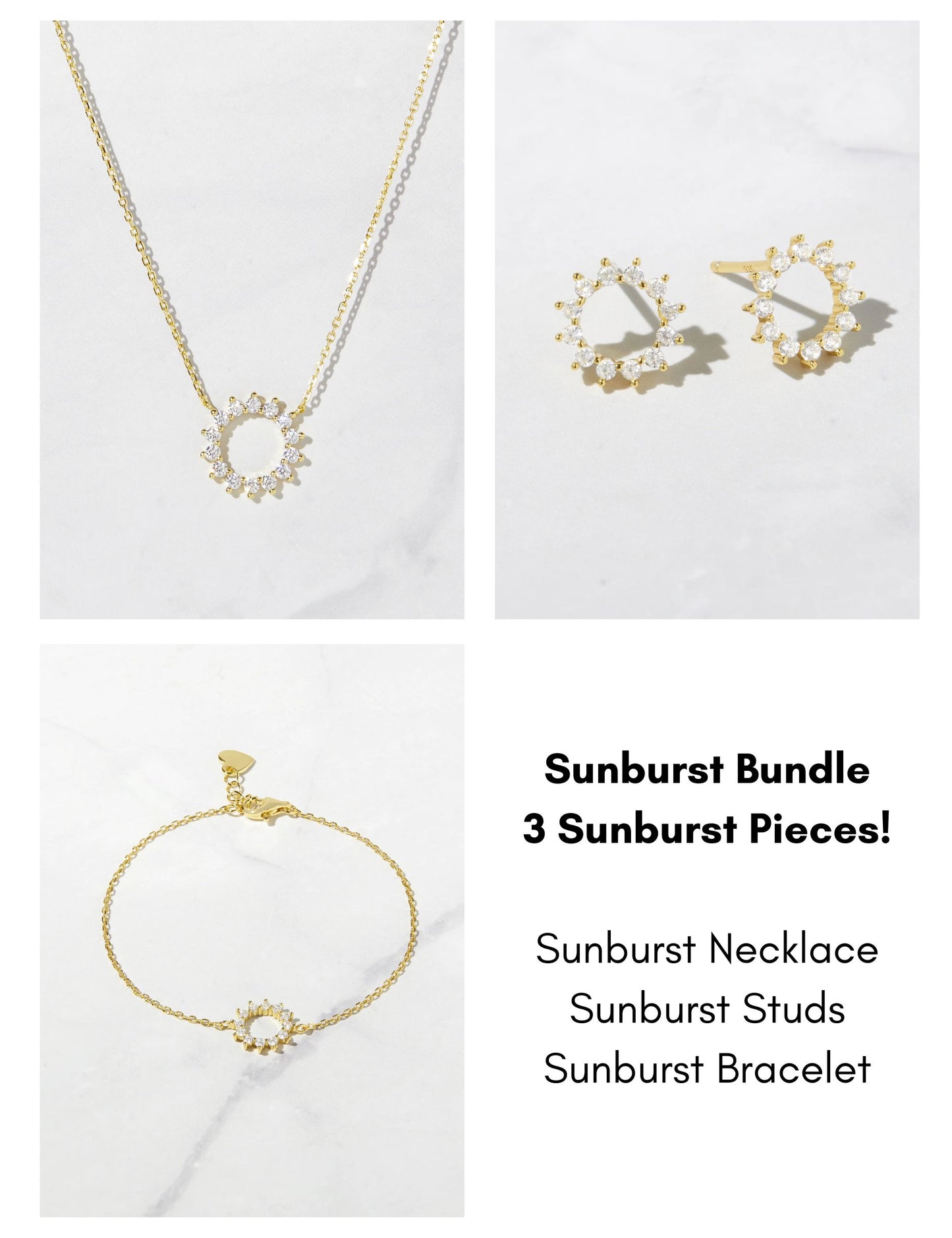 Golden Sunburst Bundle (3 Piece Set)