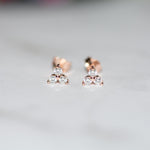 rose gold stud earrings 