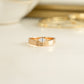 closeup of trendy stackable marquise cut ring