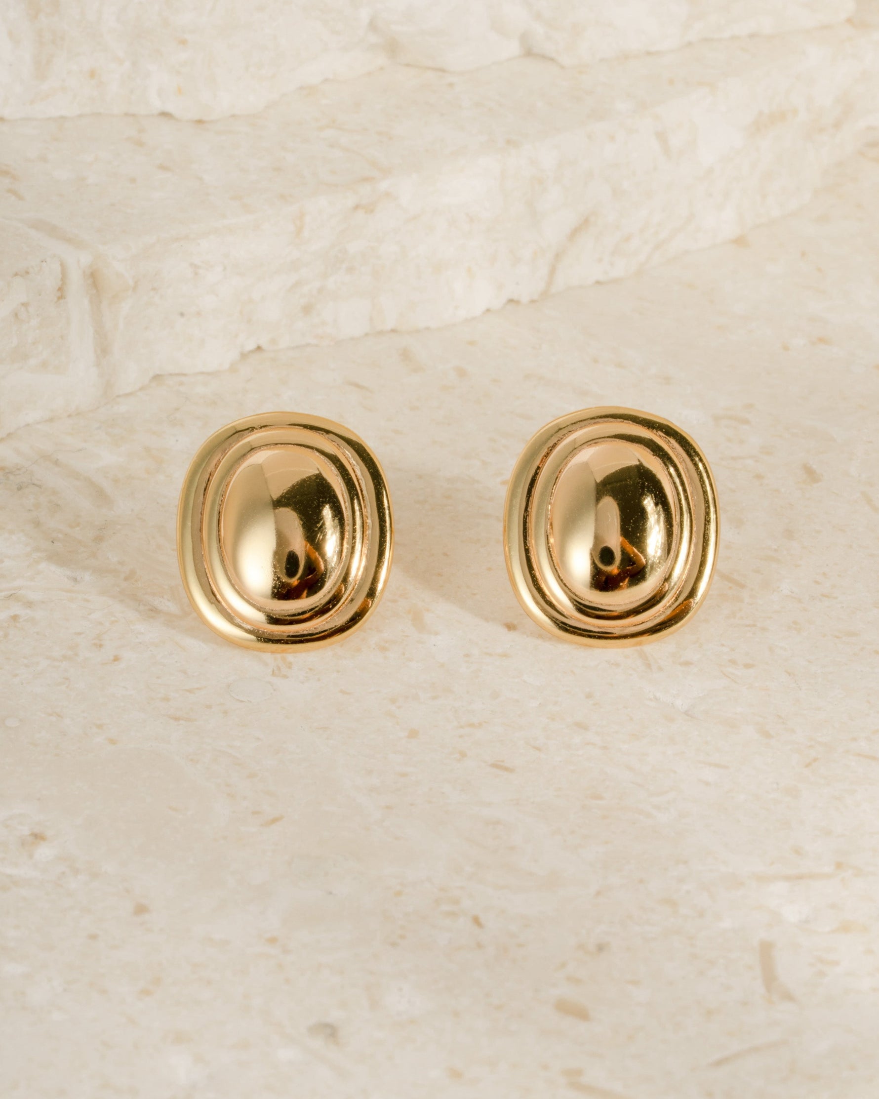 Gold dainty stud earrings 
