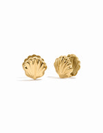 Gold SS Shell Earrings by Sami Jewels featuring stainless steel shells with waterproof finish.