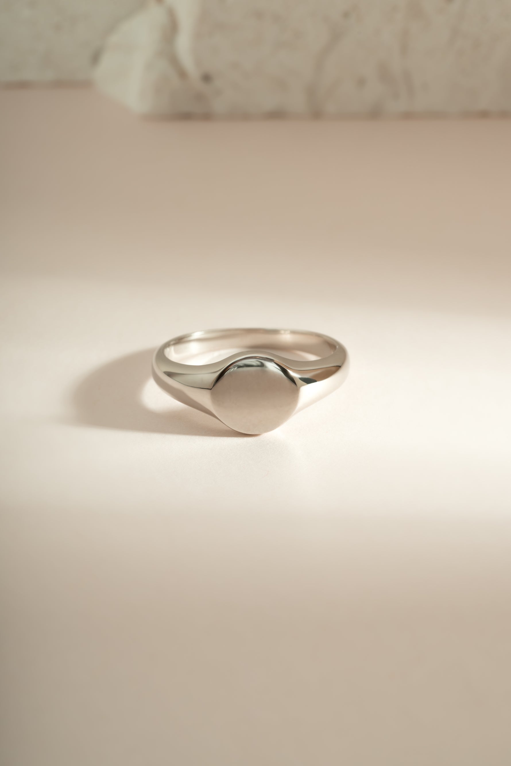 Sterling silver Signet Ring by Sami Jewels featuring a smooth, polished surface and classic design.