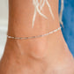 Tiny Paperclip Anklet
