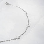 silver anklet with star charm