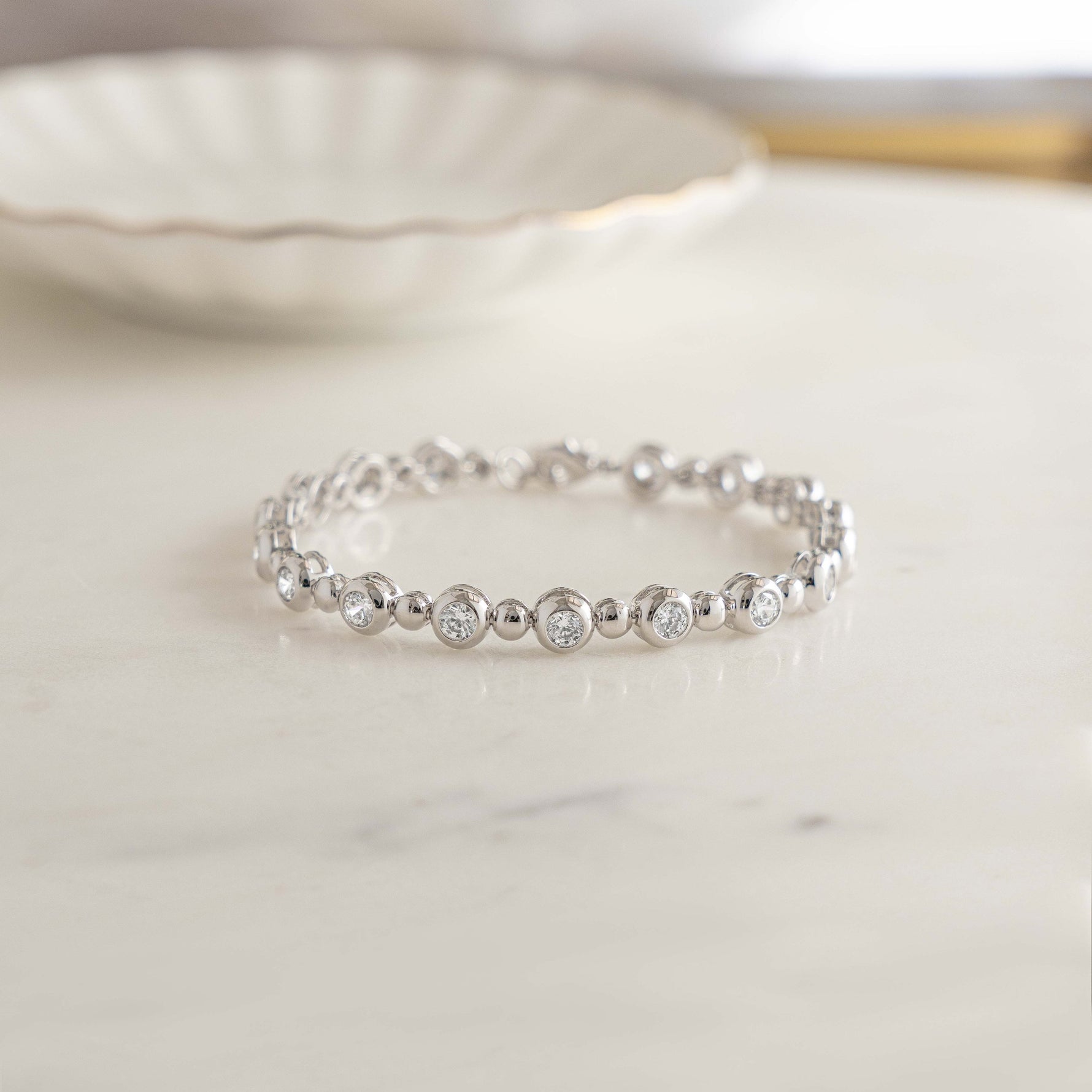 mixed metal jewelry with diamond and beads