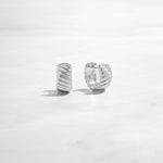 sterling silver minimalist huggies