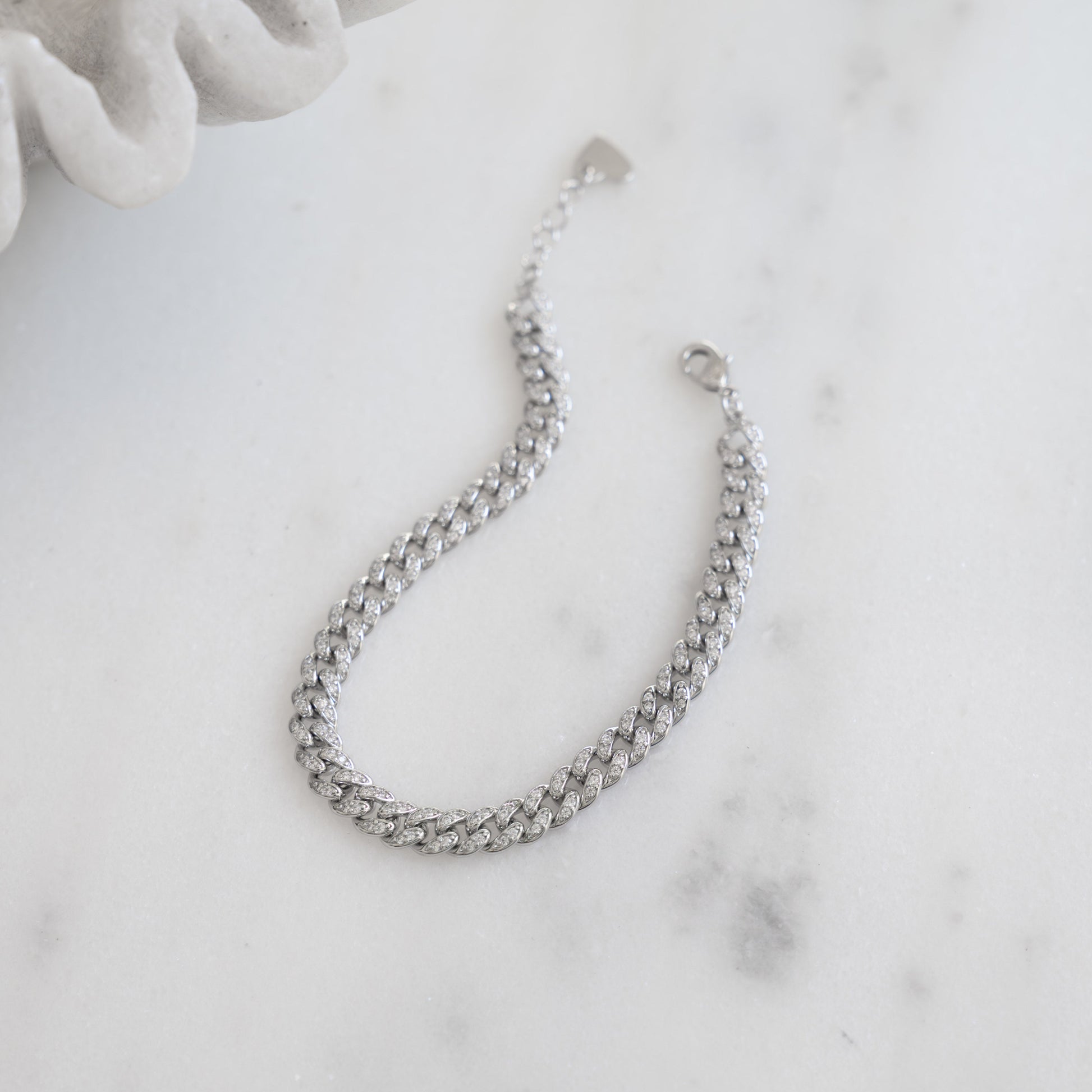 Dainty Silver Cuban Link bracelet