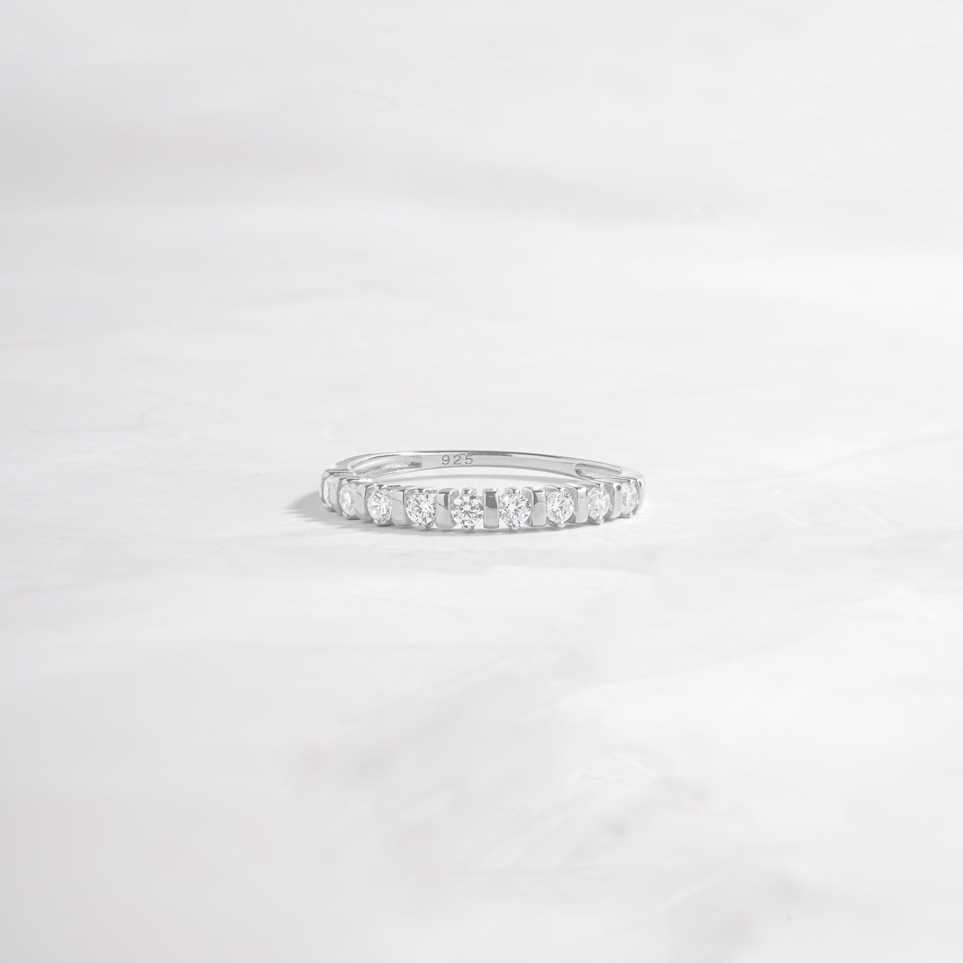 dainty sterling silver cz ring