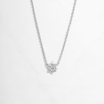 dainty silver flower necklace