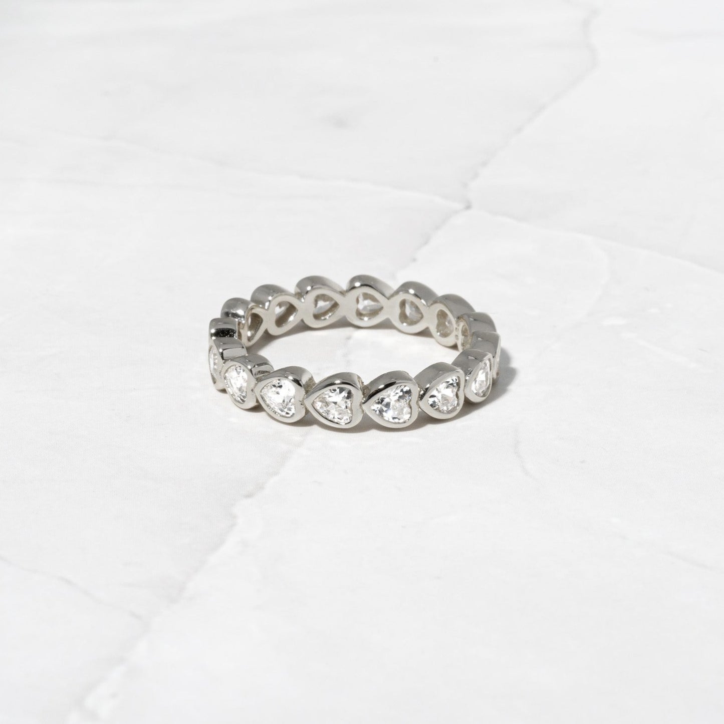 silver heart ring