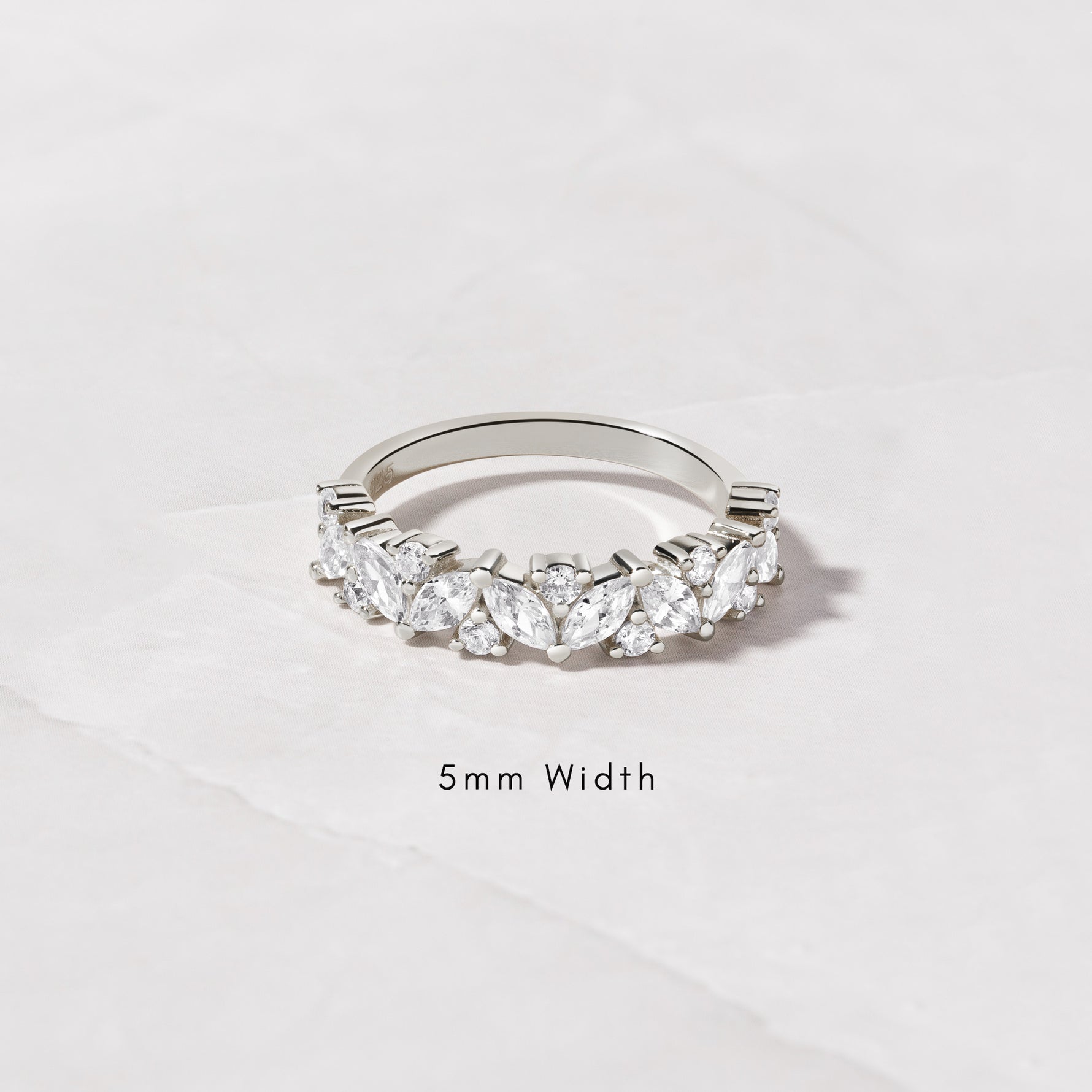 Sterling Silver Diamond CZ Band