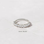 Sterling silver multi stone ring