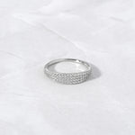 shiny silver ring for women