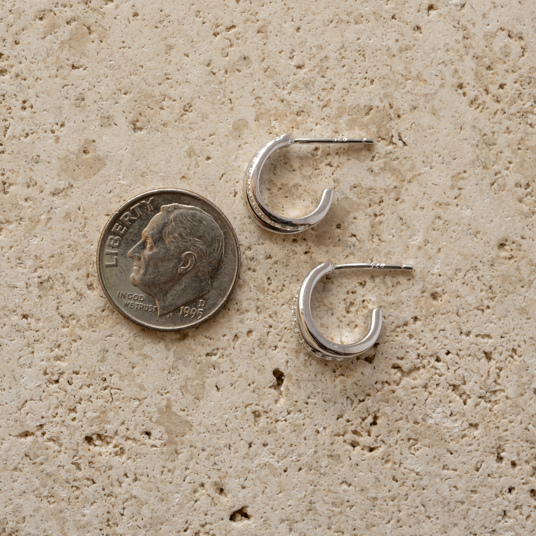 silver small hoops