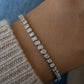 silver square tennis bracelet