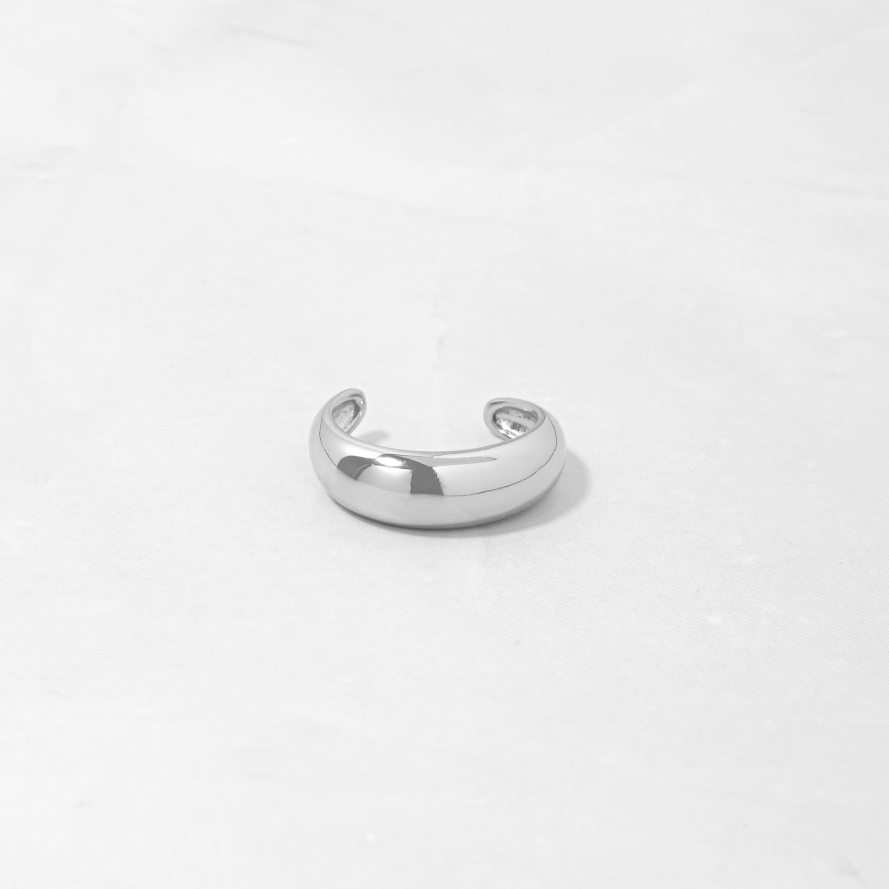 silver chunky ear cuff 
