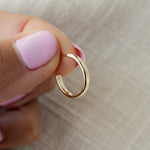 dainty gold hoop earring