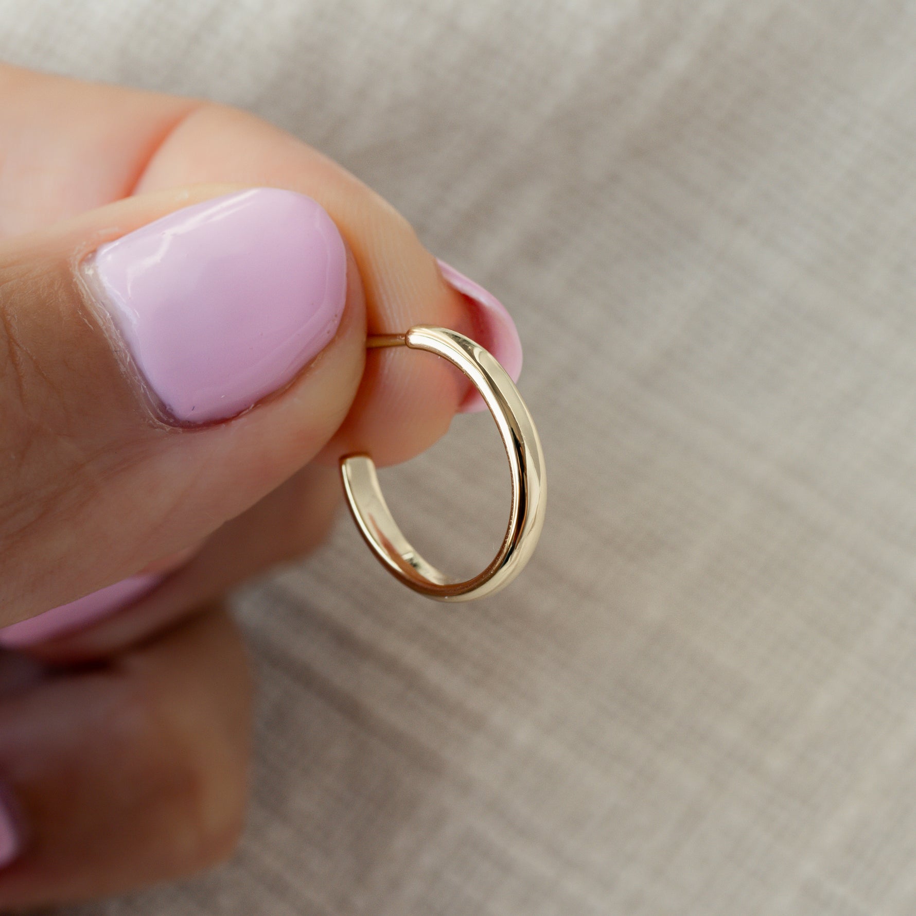 dainty gold hoop earring
