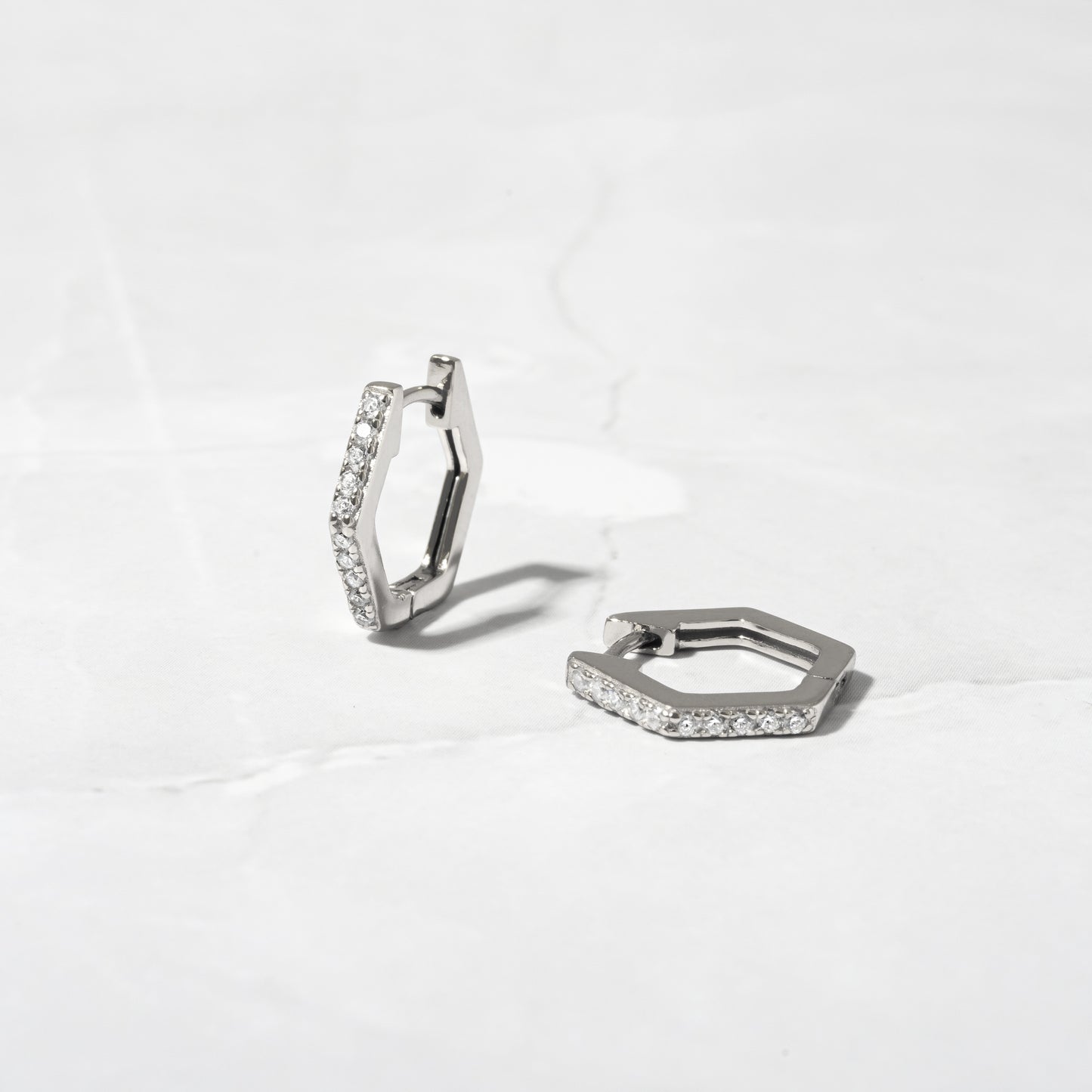 Geometric Huggie Hoop Earrings