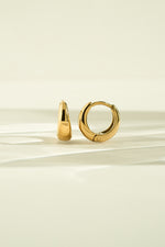 Gold stainless steel SS Small Hoops earrings by Sami Jewels, showcasing sleek, waterproof hoop earrings for everyday wear.