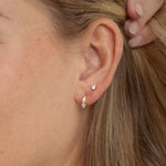 dainty diamond birthstone stud earrings