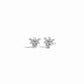 silver dainty bee earrings