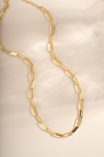 Gold Square Paperclip Necklace from Sami Jewels featuring a modern, geometric design with a sleek, minimalist style.