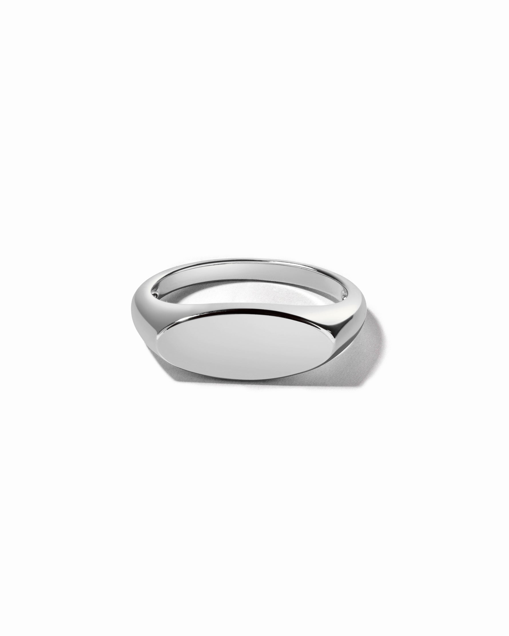 Square Signet Ring by Sami Jewels, made of sterling silver with a polished finish, displayed on a white background.