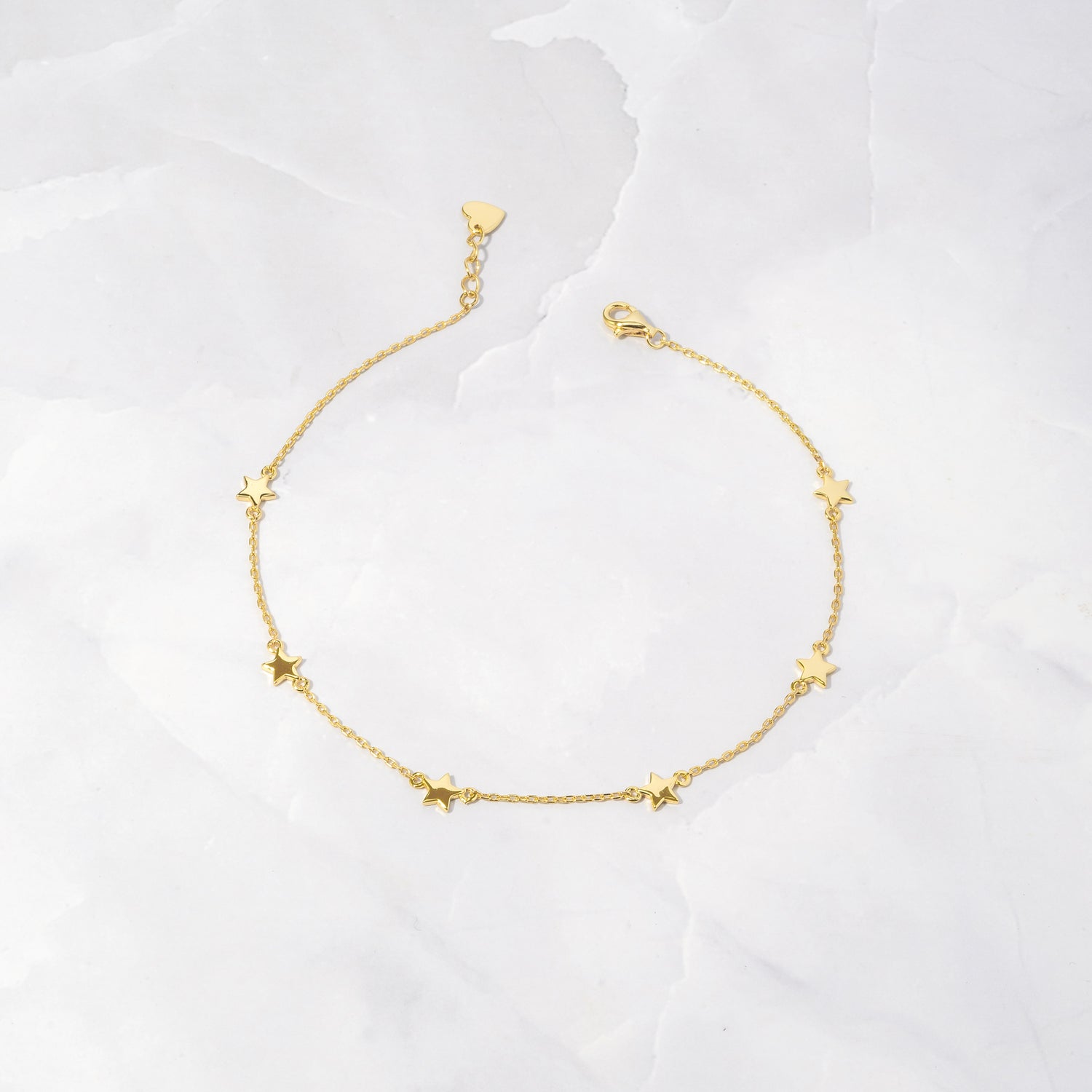 gold star anklet