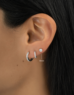 sterling silver 4mm dainty diamond stud earrings model