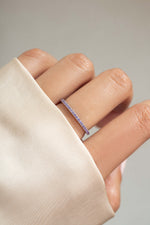 sterling silver amethyst eternity ring  model