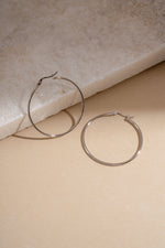 sterling silver classic hoop earrings in 40mm size
