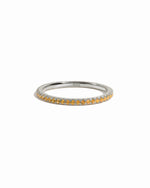 sterling silver citrine birthstone eternity ring white background 