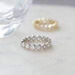 silver heart love ring