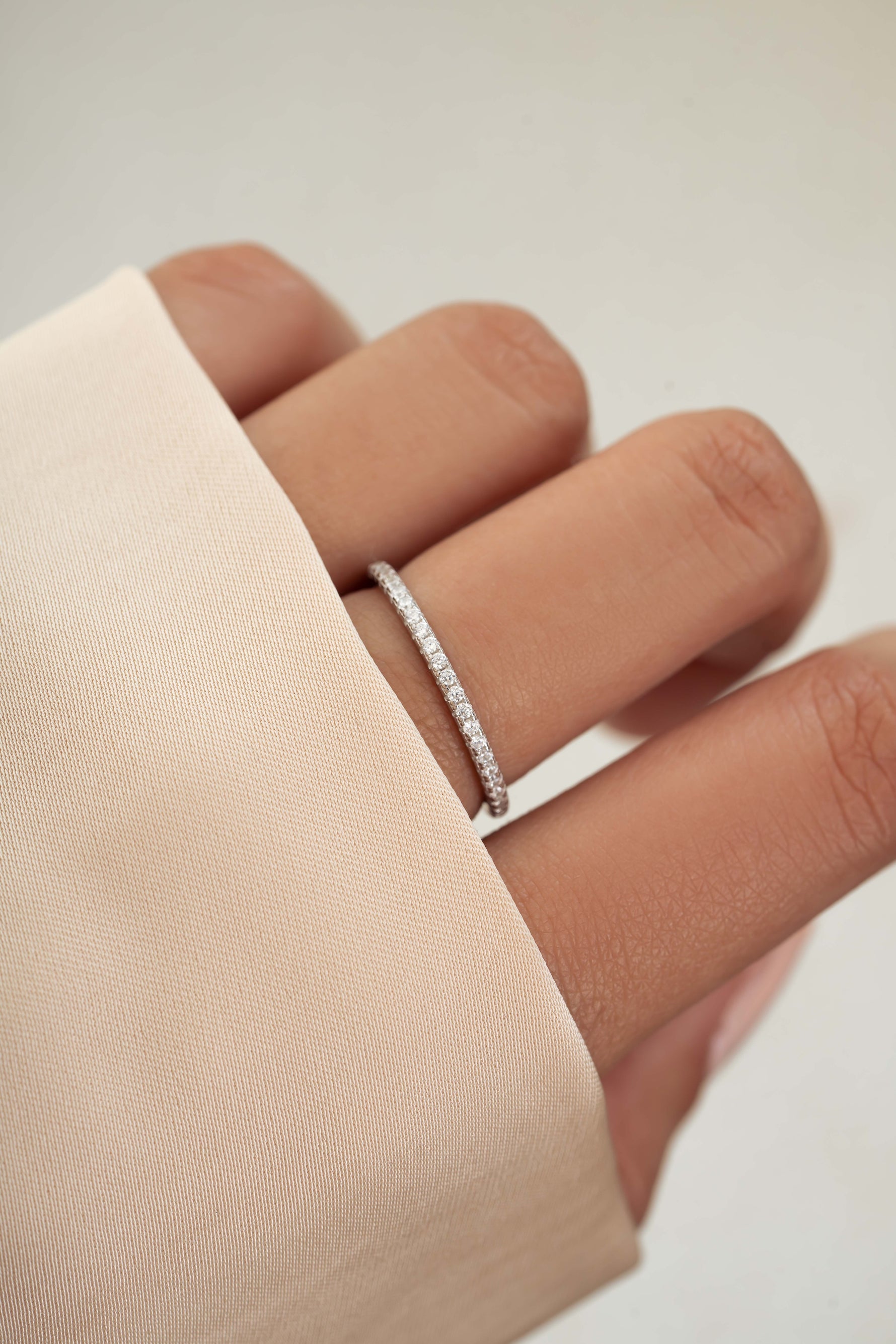 sterling silver diamond eternity ring model