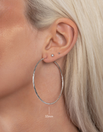 sterling silver hoop earrings 53mm model 